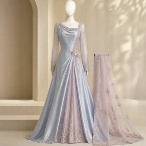 Pastel Engagement Dress – Amnas Boutique
