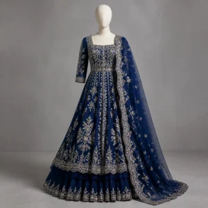 Sapphire Blue Wedding Fancy Dress – Amnas Boutique