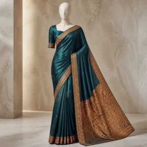 Teal Designer Saree – Amnas Boutique